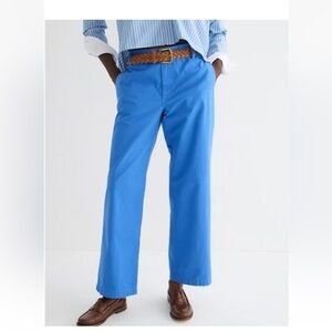J. Crew-Women’s 12 Sailor Heritage Chino Pants Ocean Blue. Wide leg. EUC!